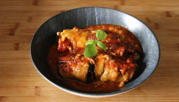 roulés d'aubergines