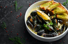 Moules marinières à la crème
