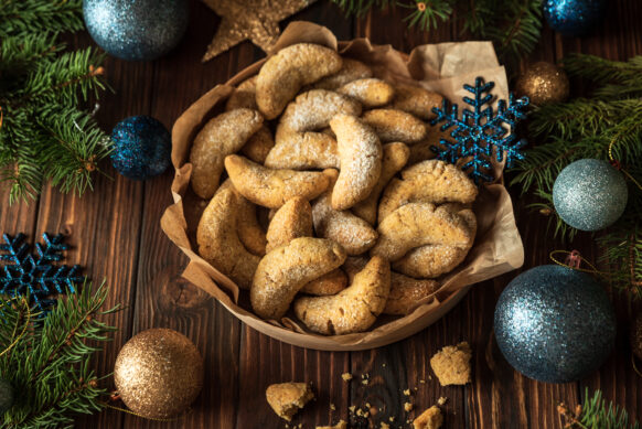 Croissant de lune à la vanille - Vanillekipferl - Sablés à la vanille - Biscuits de Noël
